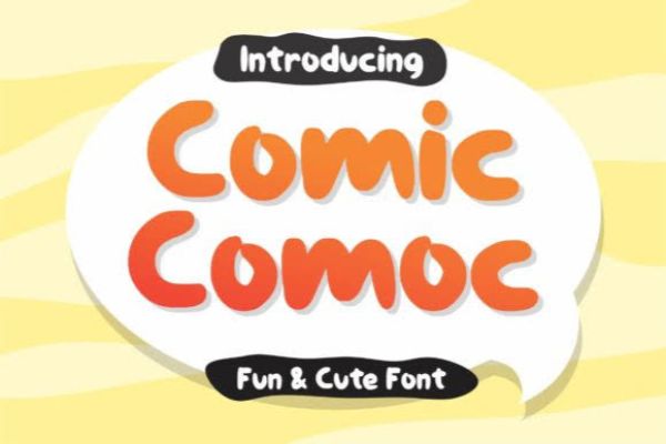Display Image for Comic Font- Comic Comoc