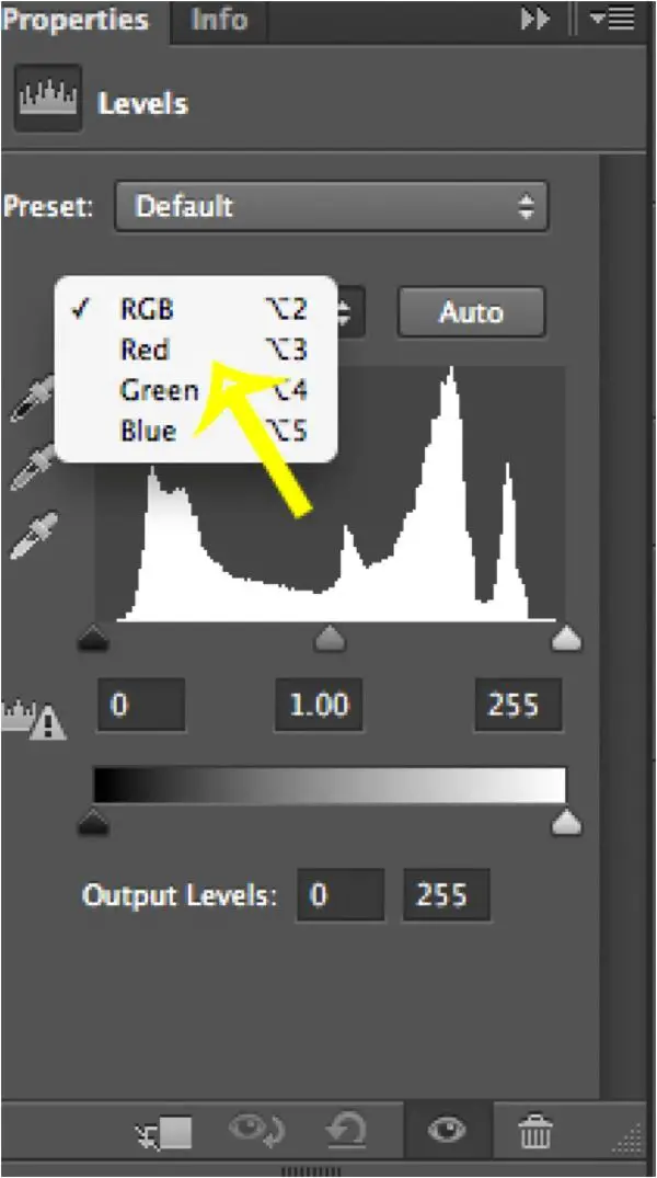 Using levels adjustment layer in adobe photoshop