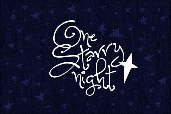 Free Christmas Fonts You Can Use This Holiday Season- One Starry Night