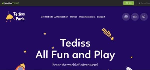 20 Children-Oriented WordPress Theme You Can Use Today- Tediss Park WordPress Theme