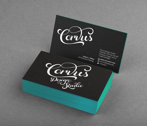 Business Cards with Colored Edges