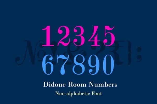 Best number fonts - Didone Room