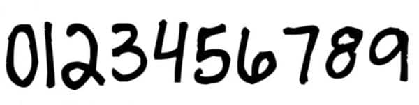 Best number fonts - Handwritingg