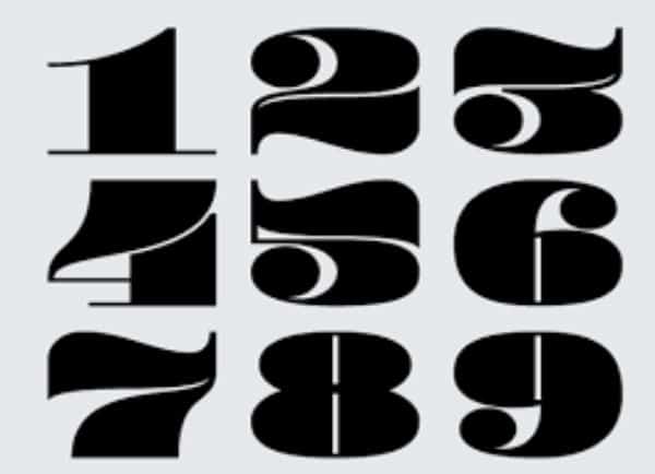 Best number fonts - Pompadour