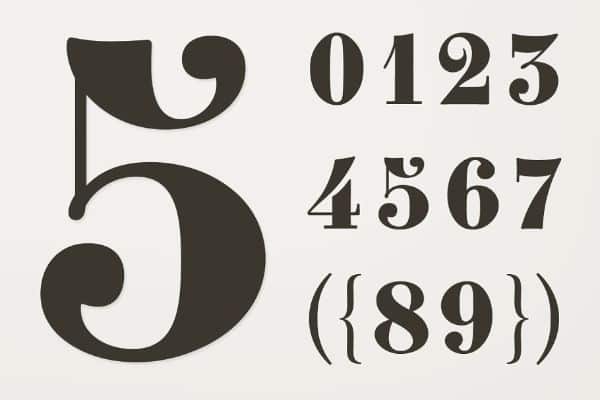 Clement Numbers Font