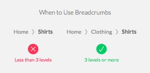 Breadcrumb design tips 
