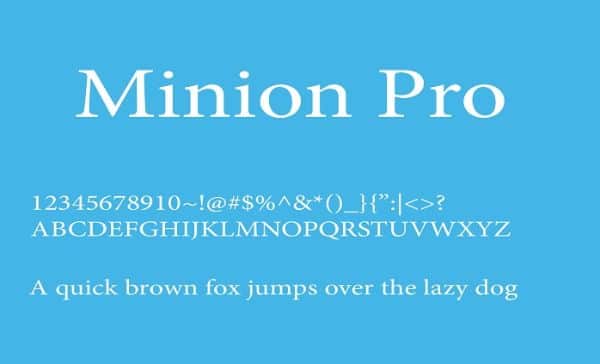 X Most Legible Fonts for Books & Long Texts - Minion Pro