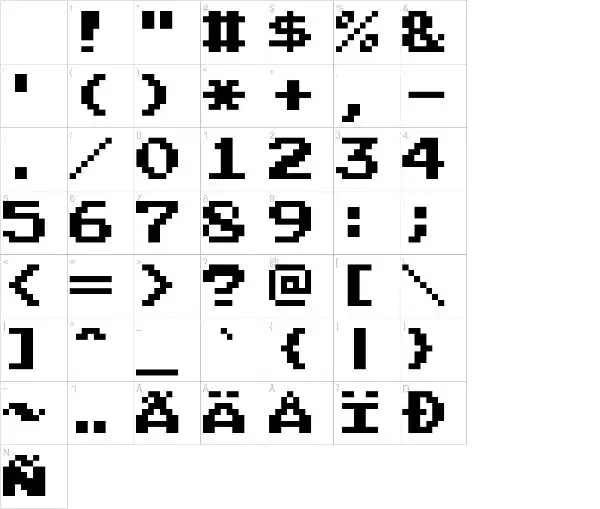 Press Start 2P - Classic Video Game Number Font