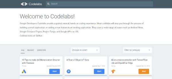 Google tools - Codelabs