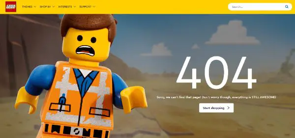 Lego 404-page