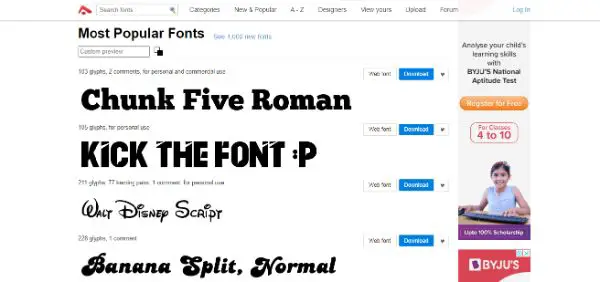 Abstract Fonts