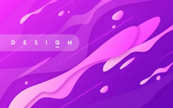 Abstract gradient geometric design colorful wavy vector image