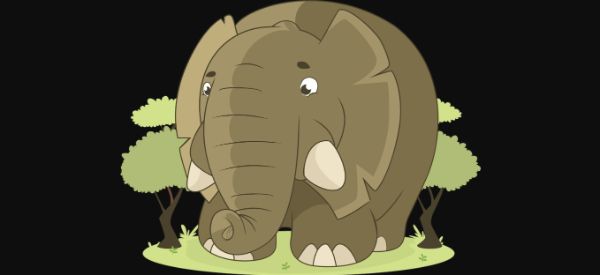 3D illustration of an elephant