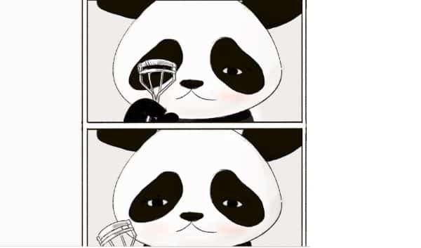 Funny illustration of a panda