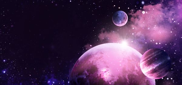 cosmic galaxy planet background