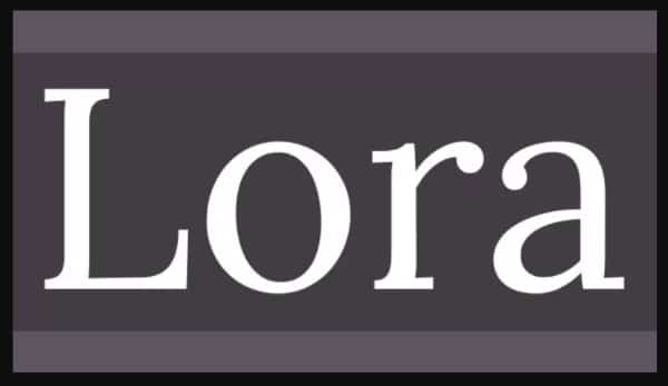 Fonts for Logo: Lora