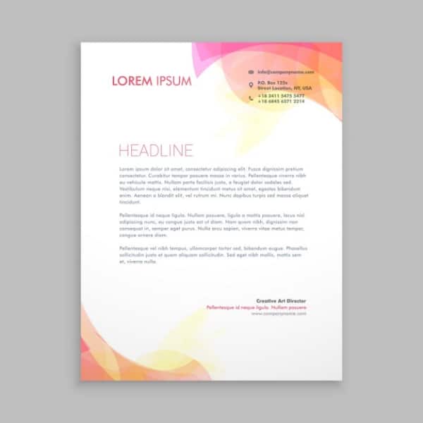 Amazing Letterhead Designs: Colorful Abstract