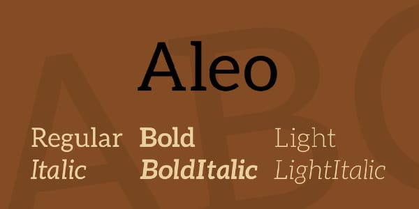Free Strong Fonts All Designers Should Have: Aleo