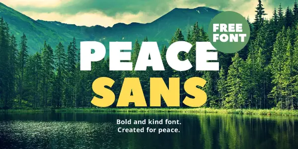 Free Strong Fonts All Designers Should Have: Peace Sans
