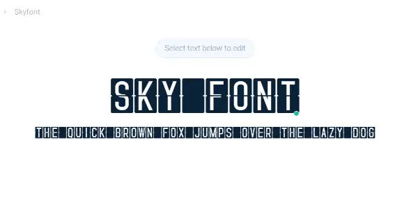 Free Travel Fonts for Designers: Sky Font