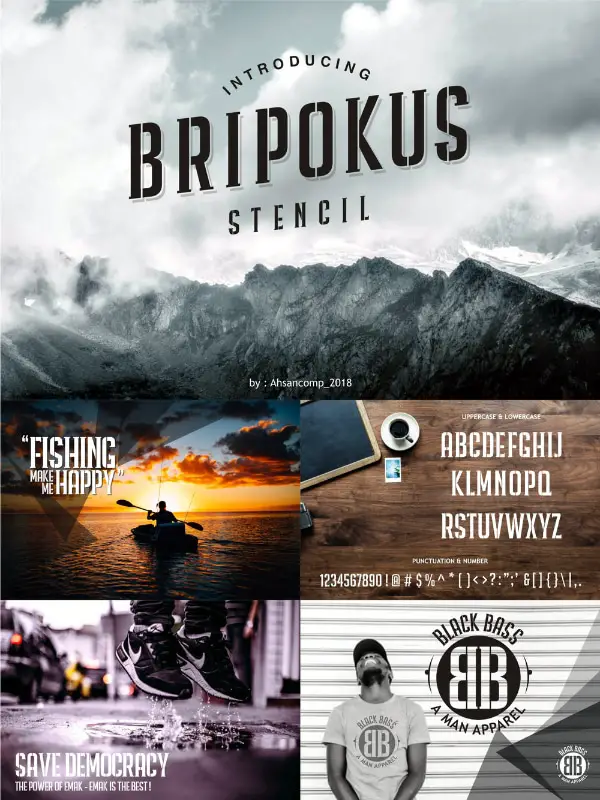 Free Travel Fonts for Designers: Brikopus