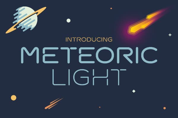 Creative Space Fonts for Designers: Meteoric