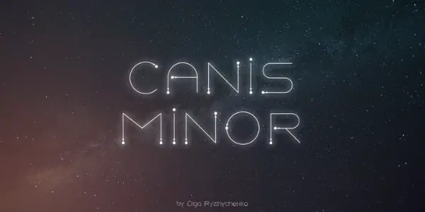 Creative Space Fonts for Designers: Canis Minor