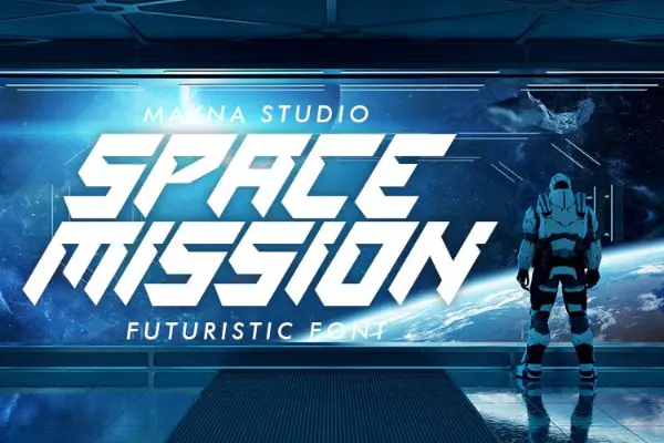 Creative Space Fonts for Designers: Space Mission
