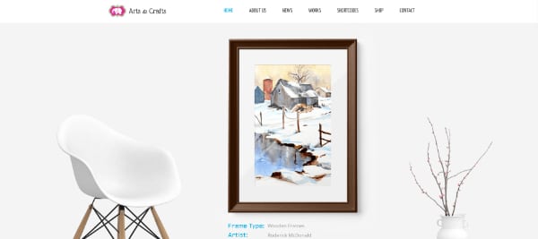 WordPress themes for selling handcrafted products: Crafts & Art Theme