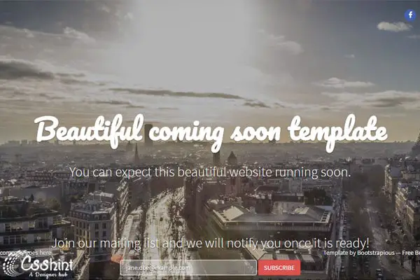 Free Cool Coming Soon Website Templates: Beautiful Coming Soon