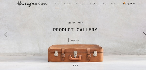 WordPress themes for selling handcrafted products: Manufactura