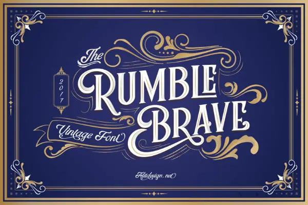Free Retro Fonts All Designers Must Have: Rumble
