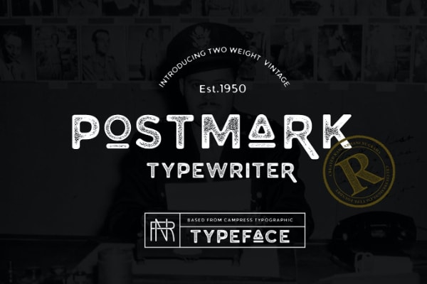 Creative Typewriter Fonts For Your Collection: PostMark Typewriter