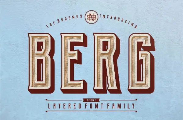 Free Retro Fonts All Designers Must Have: Berg