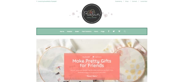 WordPress themes for selling handcrafted products: Robin