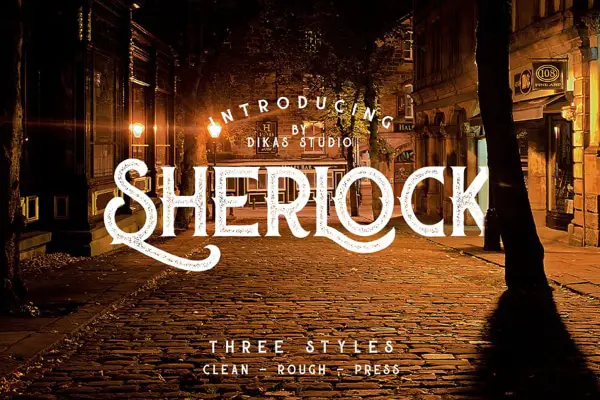 Free Retro Fonts All Designers Must Have: Sherlock