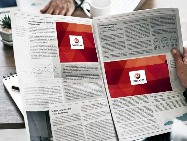 Newspapers Mockups that can be very helpful: Man Holding Newspaper