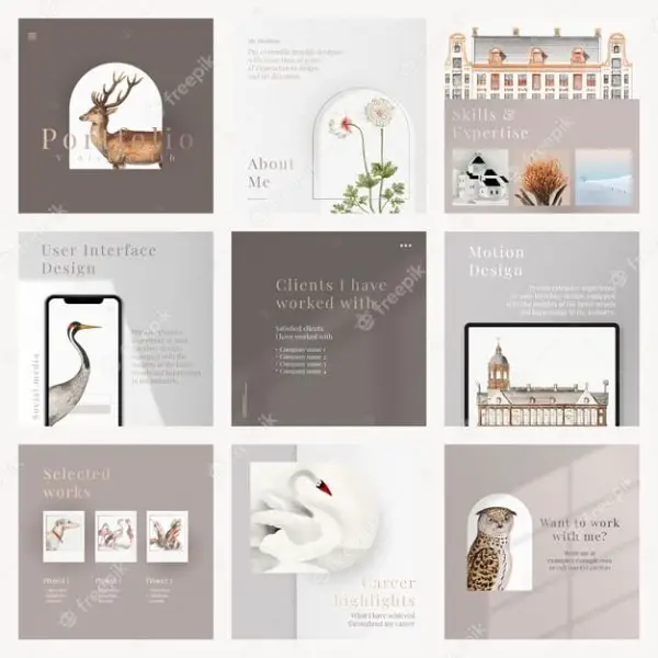 Free Graphic Design Portfolio Templates: Minimal Theme