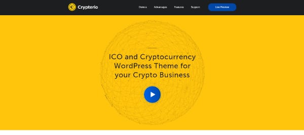 Amazing WordPress Themes for Crypto Currency: Crypterio