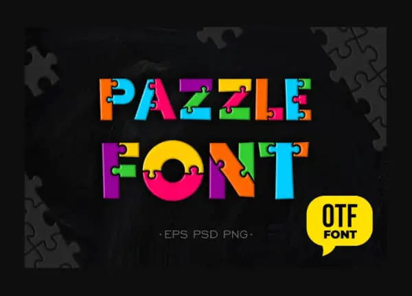 Best Fonts for Game Logo Design: Pazzle Font