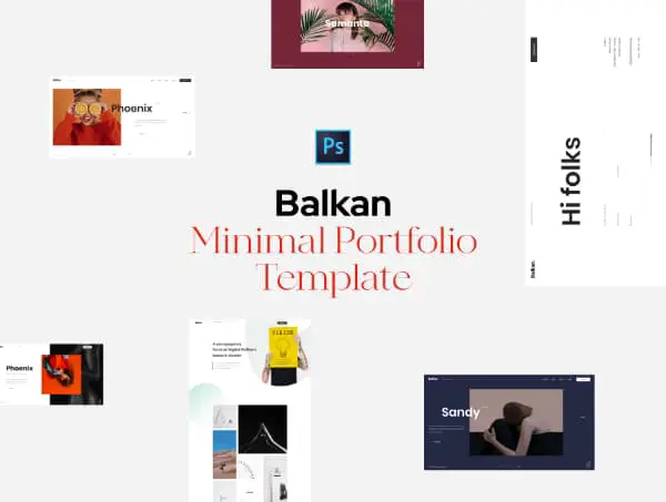 Free Graphic Design Portfolio Templates: Balkan