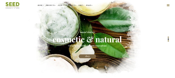 Creative WordPress Themes for Selling Organic Products: Seed