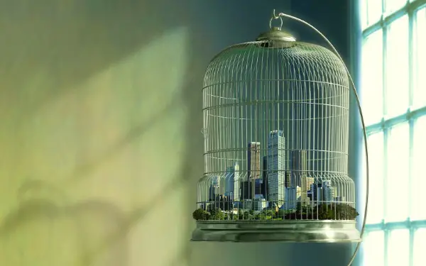 Free Surreal Backgrounds for Designers: City in Cage