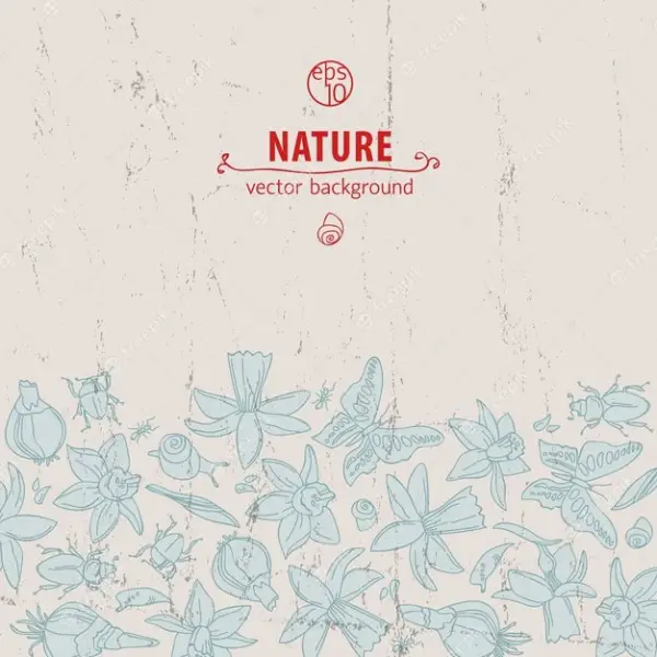Creative Doodle Backgrounds for Designers: Nature Doodle