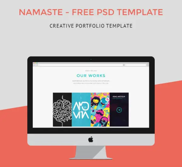 Free Graphic Design Portfolio Templates: Namaste