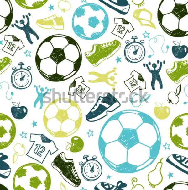 Creative Doodle Backgrounds for Designers: Sports Doodle