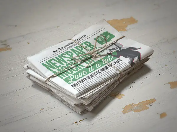 Newspapers Mockups that can be very helpful: Realistic Stack