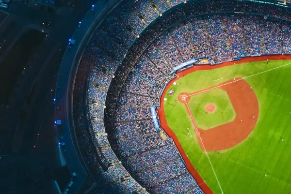 Free Amazing Sports Backgrounds for Designers: Drone Shot of Baseball Ground