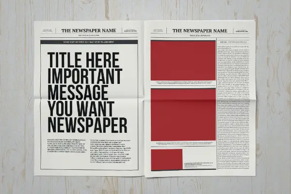 Newspapers Mockups that can be very helpful: A3 Size Newspaper
