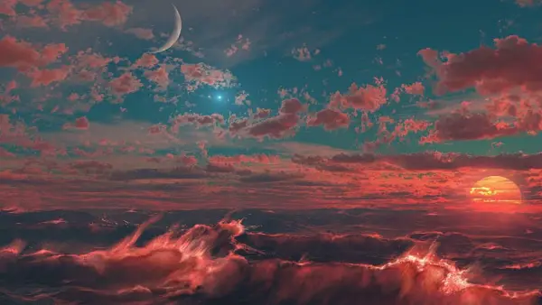 Free Surreal Backgrounds for Designers: Magical Sunset